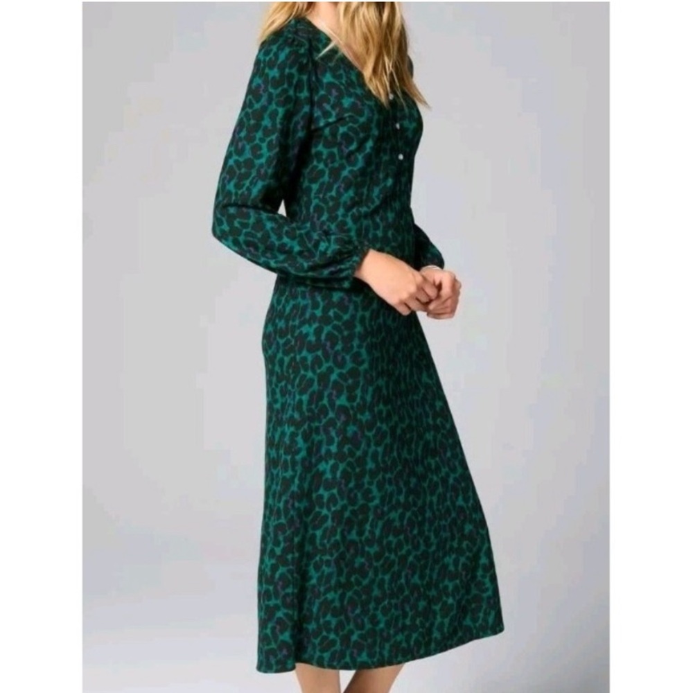 J Jill Ponte Lightweight Leopard Print Dress